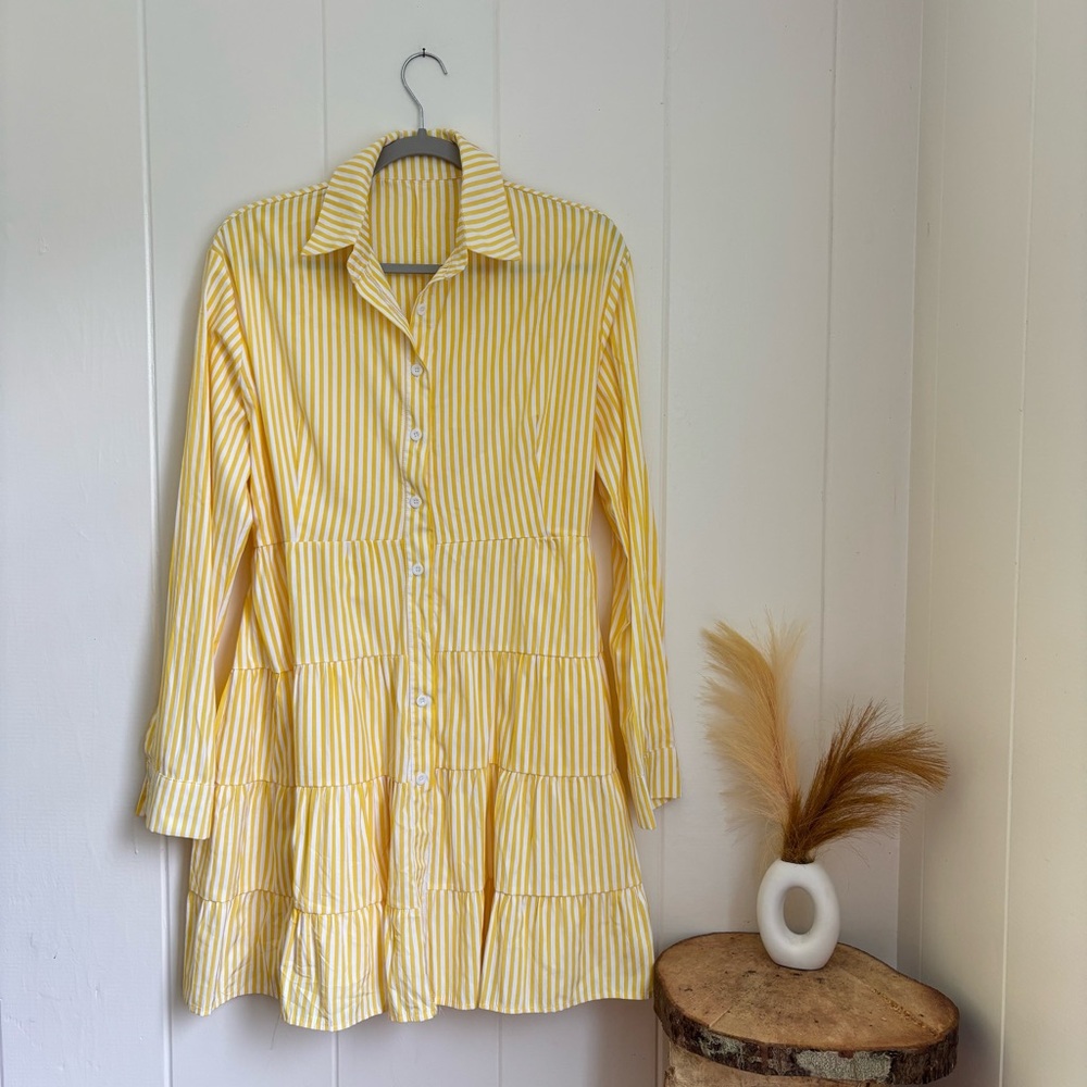 Sunny Striped Button-Up Dress